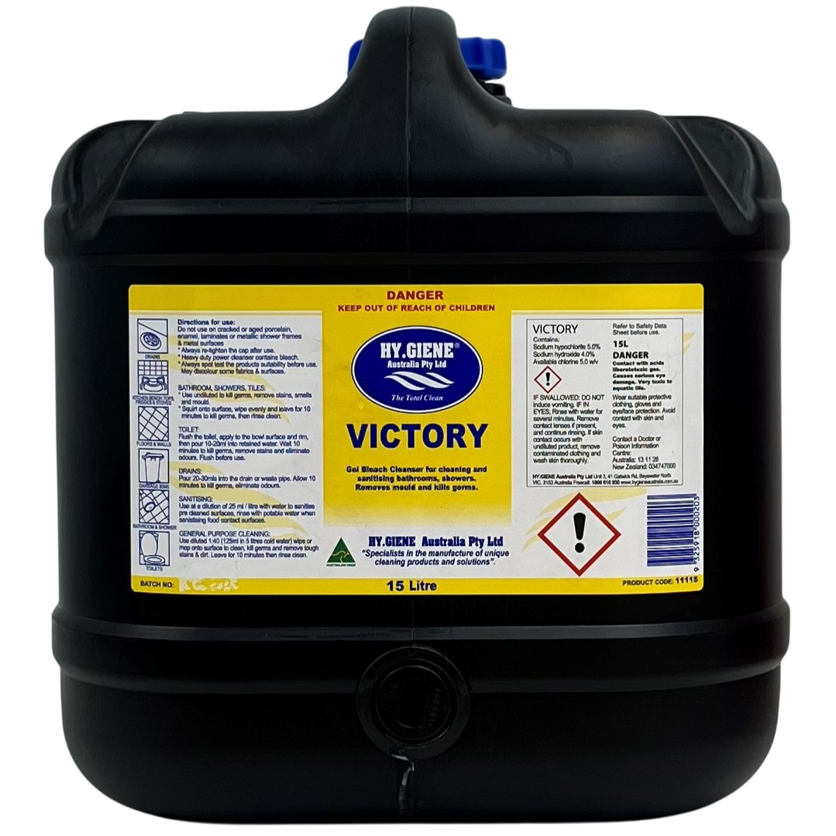 VICTORY Chlorinated Gel Bleach Cleaner and Sanitiser - Image 2